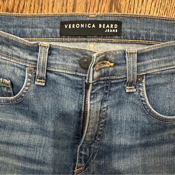 Veronica Beard Kate 10” Skinny Jena Retro Blue size 26 - Picture 2 of 5